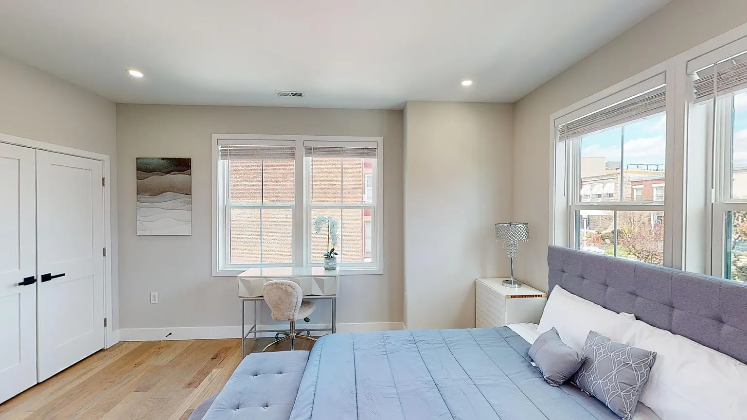Columbia Heights Home - private bedroom with comfortable furnishings